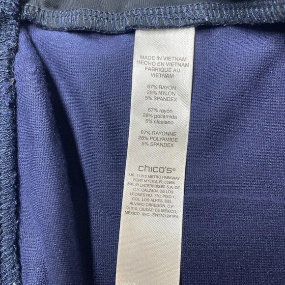 Fabulously Slimming by Chico's Womens Blue Pull On Cropped Pants Size 2.5 US L - Picture 4 of 10